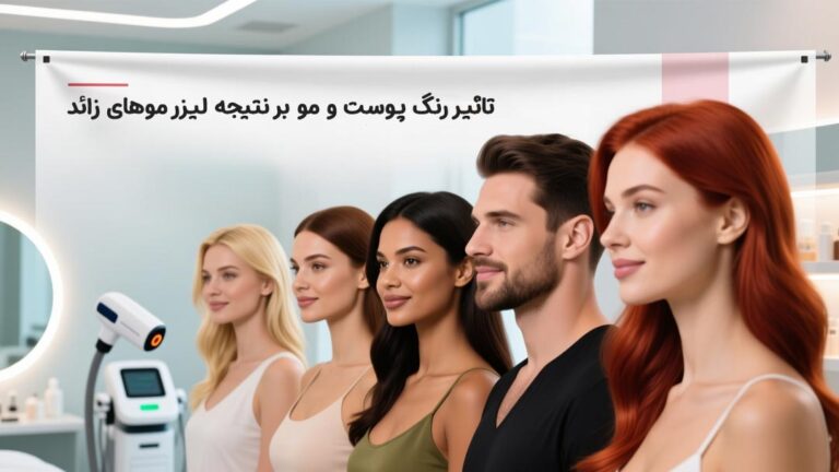 تاثیر رنگ پوست و مو بر نتیجه لیزر موهای زائد